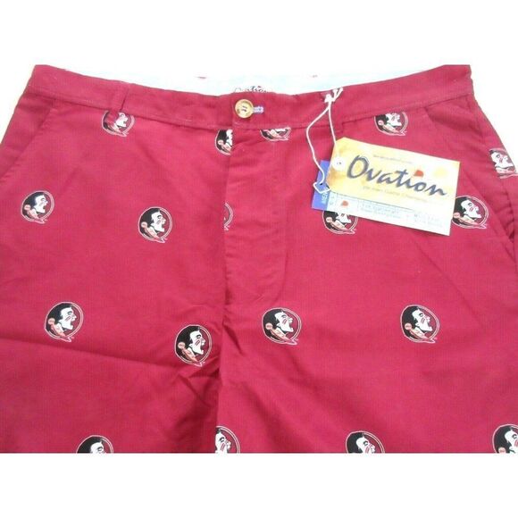 Florida State University Mens Ovation Game Changer Golf Shorts Garnet Bl… - Picture 2 of 4